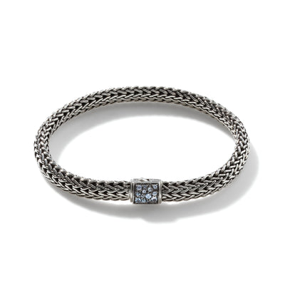 STERLING SILVER SAPPHIRE AND AQUAMARINE BRACELET
