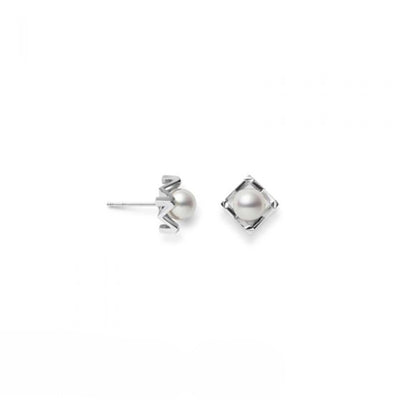 Mikimoto 6.2mm Pearl 18K White Gold Earrings