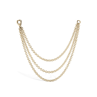 Maria Tash 14K Yellow Gold Triple Chain Connecting Ear Charm