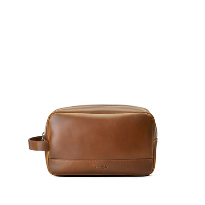 Shinola Navigator Brown Zip Travel Kit