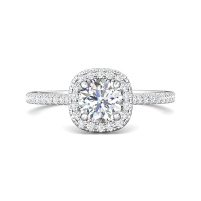 14K White Gold Diamond Ring Mounting