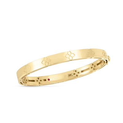 Love In Verona Narrow Bangle in 18K Yellow Gold