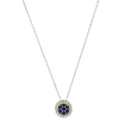 18K Sterling Silver/Yellow Sapphire Necklace