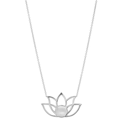 Sterling Silver Lotus Flower Necklace