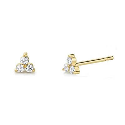 14K Yellow Gold Diamond Earrings