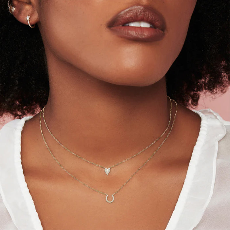 Shaya by CaratLane A Streak of Luck Horseshoe Pendant Necklace in 925  Silver : Amazon.in: Fashion