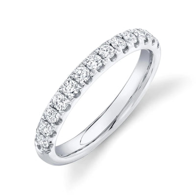 Half Eternity Diamond Band in 14K White Gold