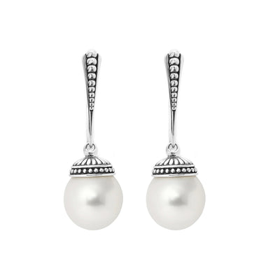 Sterling Silver Cultured Pearl Drop Earrings