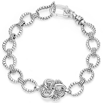 Sterling Silver Love Knot Link Bracelet