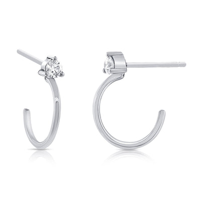 0.17 ct 2 Round Diamond 14K White Gold Earring