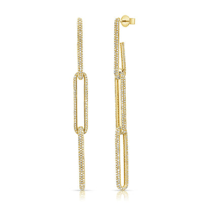 14K GOLD DIAMOND DROP EARRINGS