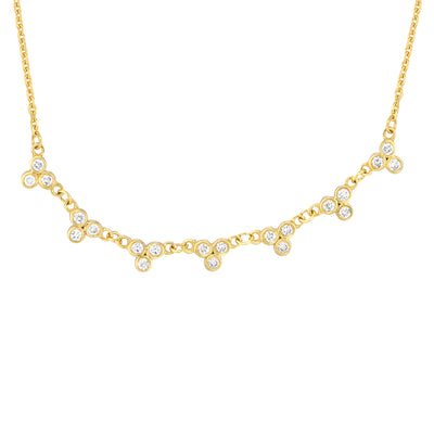 14K Yellow Gold Diamond Necklace