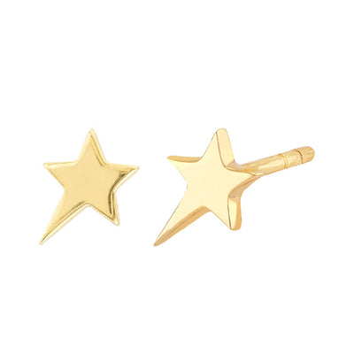 14K Gold Star Earrings