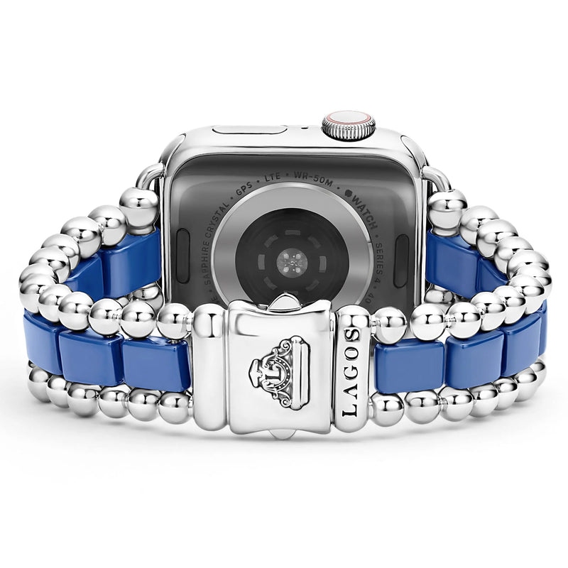 ULTRAMARINE CERAMIC AND STAINLESS STEEL WATCH BRACELET 38-45MM