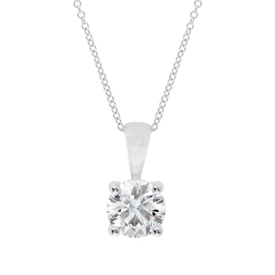 14K WHITE GOLD LAB GROWN DIAMOND NECKLACE