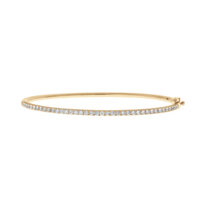 Diamond Bangle Bracelet in 14K Yellow Gold