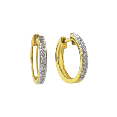 14K Yellow Gold Diamond Earrings