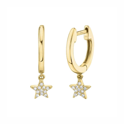 14K White Gold Diamond Earrings