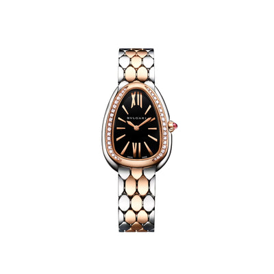 18K Rose Gold and Stainless Steel Diamond Watch
