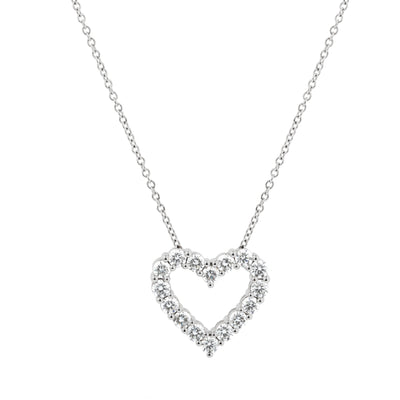 14K WHITE GOLD LAB GROWN DIAMOND NECKLACE