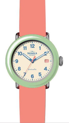 38MM Detrola Melon Baller and Petal Pink with Silicone Strap