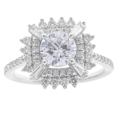 14 KARAT GOLD HALO DIAMOND MOUNTING