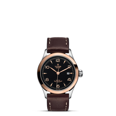 28mm 1926 Steel and Rose Gold Black Dial with Date Watch by Tudor | M91351-0007