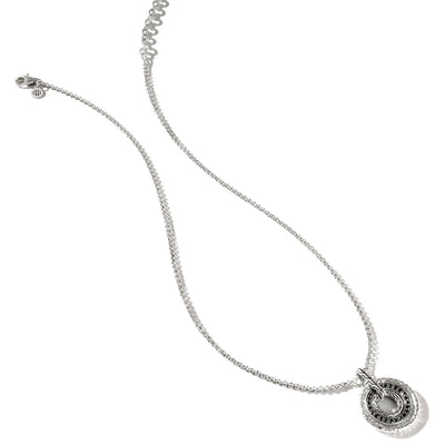 Sterling Silver Sapphire and Spinel Necklace