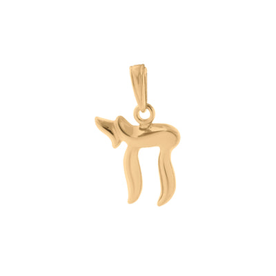 Chai Charm Pendant in 14K Yellow Gold