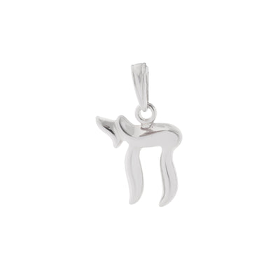 Chai Charm Pendant in 14K White Gold