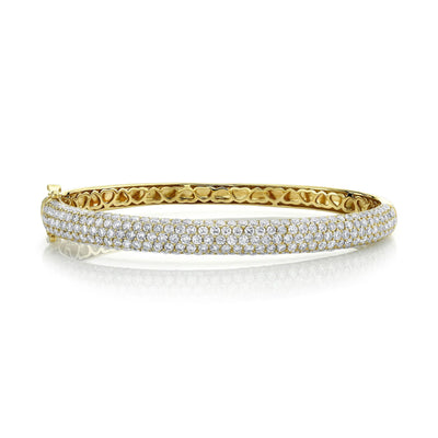 Diamond Bangle Bracelet in 14K Yellow Gold