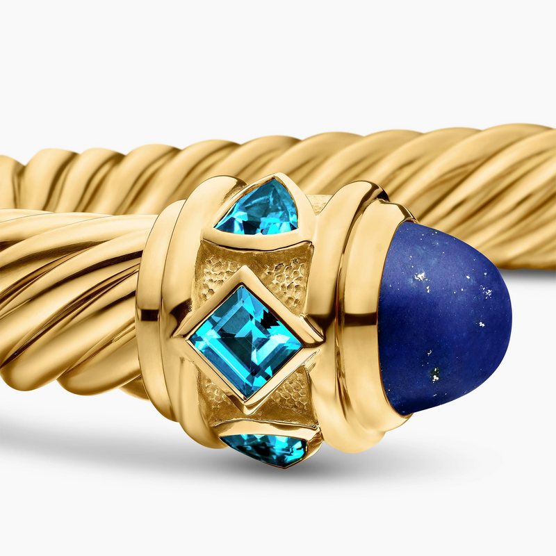 RENAISSANCE BRACELET IN 18K YELLOW GOLD WITH LAPIZ AND HAMPTON BLUE TO