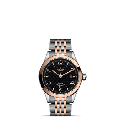 28mm 1926 Steel and Rose Gold Black Dial with Date Watch by Tudor | M91351-0003