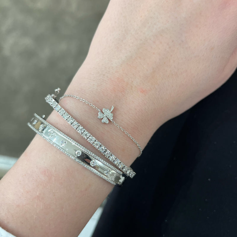 Four-Leaf Clover Diamond Bracelet