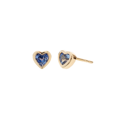 14K Yellow Gold Sapphire Earrings