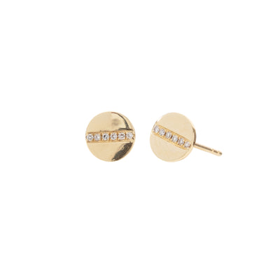 14K Yellow Gold Diamond Earrings