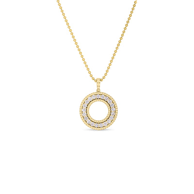 Siena Diamond Circle Necklace in 18K Yellow Gold