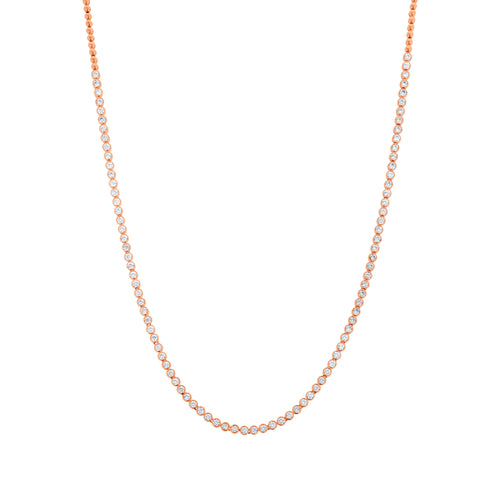 3.60 cttw. Lab Grown Diamond 13.5” Choker Necklace in 14K Rose Gold