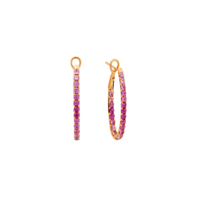 18K Rose Gold Sapphire Earrings