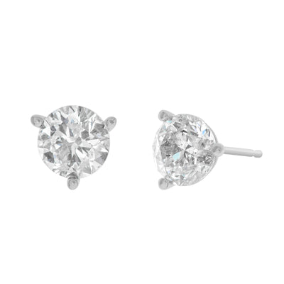 Lab Grown Diamond Studs in 14K White Gold, 1.25cttw