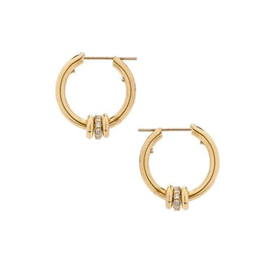 Ara Deux Hoop Earrings in 18K Yellow Gold, 0.30cttw