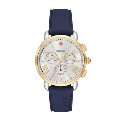 Sporty Sport Sail White Dial Navy Blue Silicone Watch | 38MM | MWW01P000019