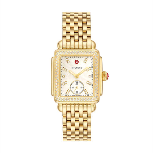 Deco Mid 18K Gold-Plated Diamond Watch | 31MM | MWW06V000124