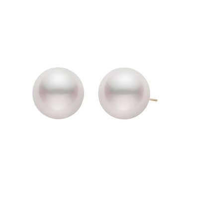 Cultured Pearl Earrings in 14K Yellow Gold, 9-9.5MM