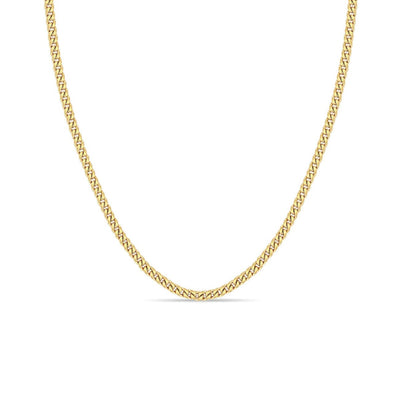 Zoe Chicco Small Curb Chain Necklace in 14K Gold | 20 Inches