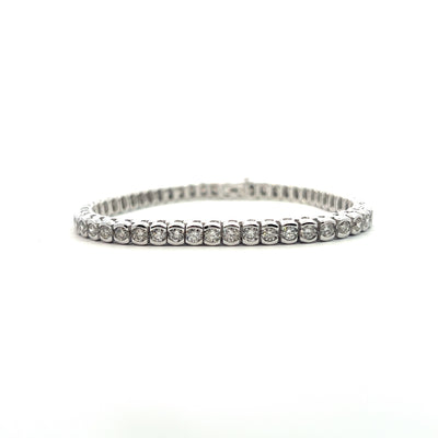 14K WHITE GOLD 6.00CTW ETERNITY BRACELET