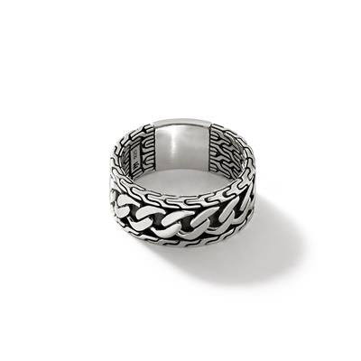 John Hardy Sterling Silver Curb Chain Band Ring