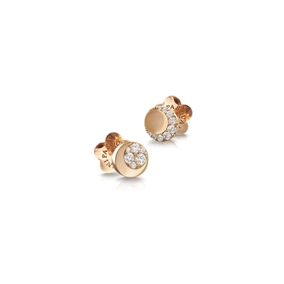 Luce Sun & Moon Diamond Earrings in 18K Rose Gold, 0.35cttw