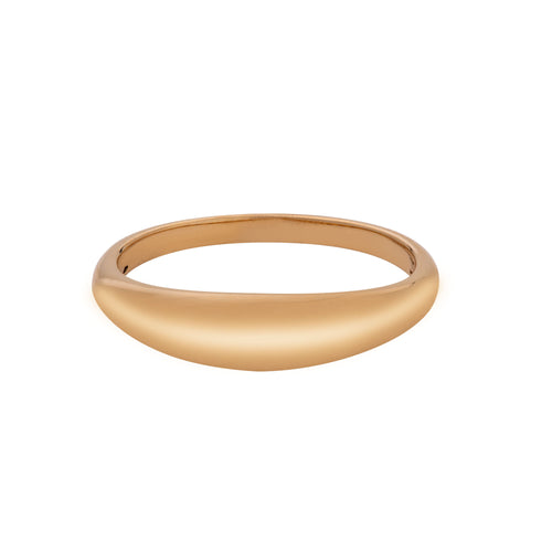 14K Yellow Gold Dome Ring