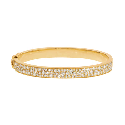14K Yellow Gold Diamond Bangle Bracelet